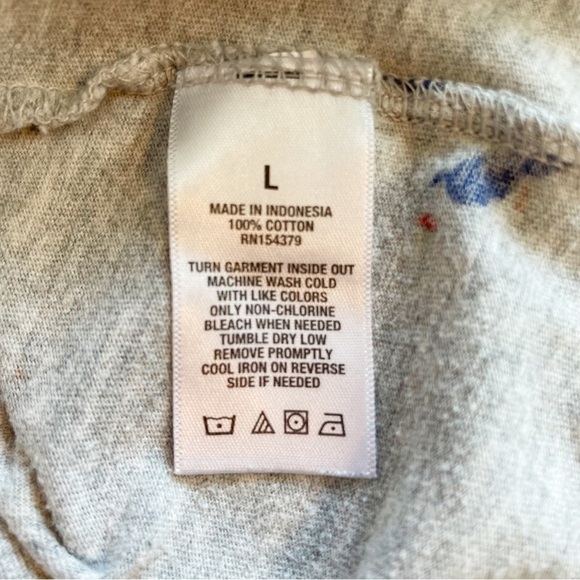 Aeropostale Gray Short Sleeve Toucan Bird Print Cotton Polo T-shirt Size Large - Picture 5 of 9